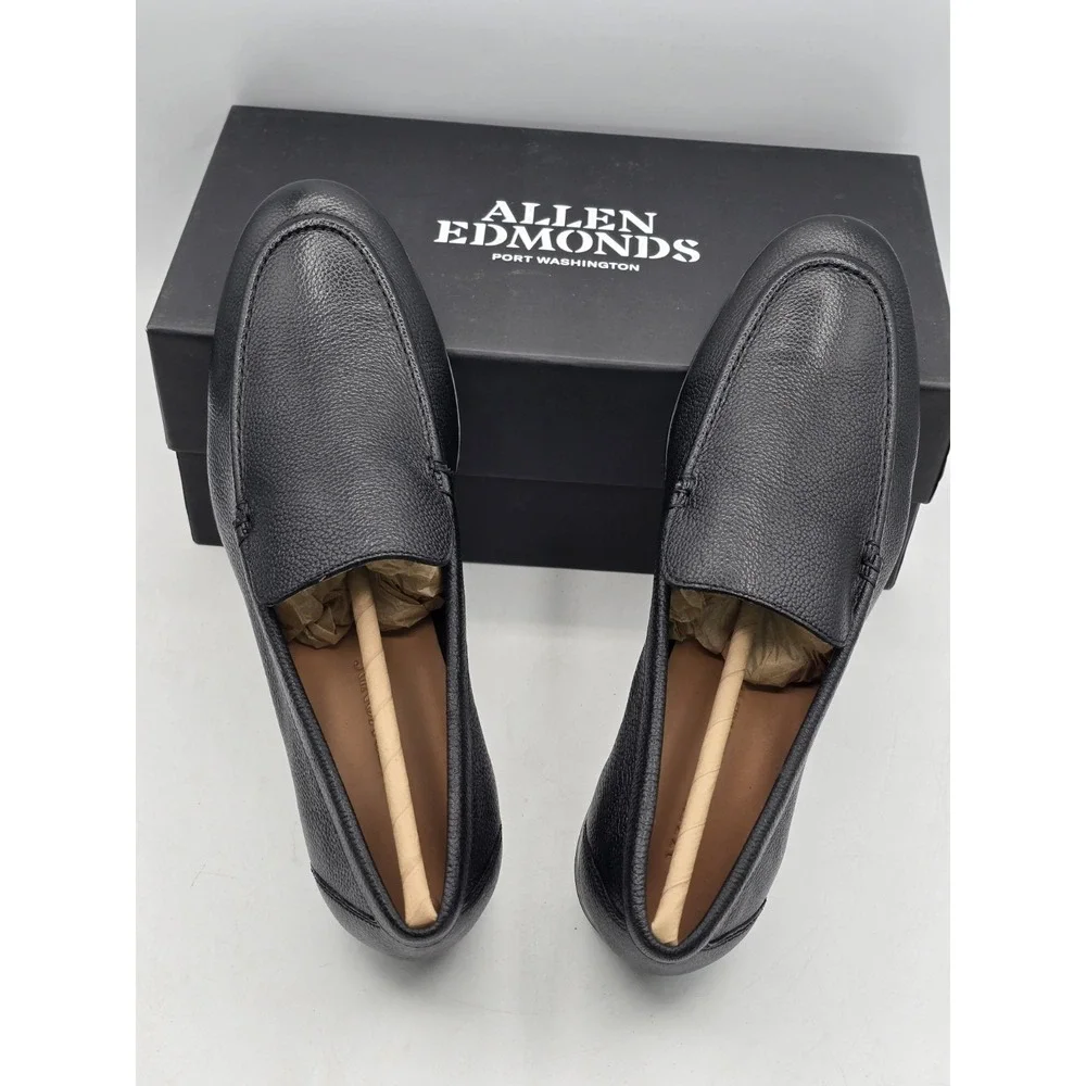 Allen Edmonds Leather Lennox Black‎ Slip On Loafer Men's Size 8D - MSRP 409$